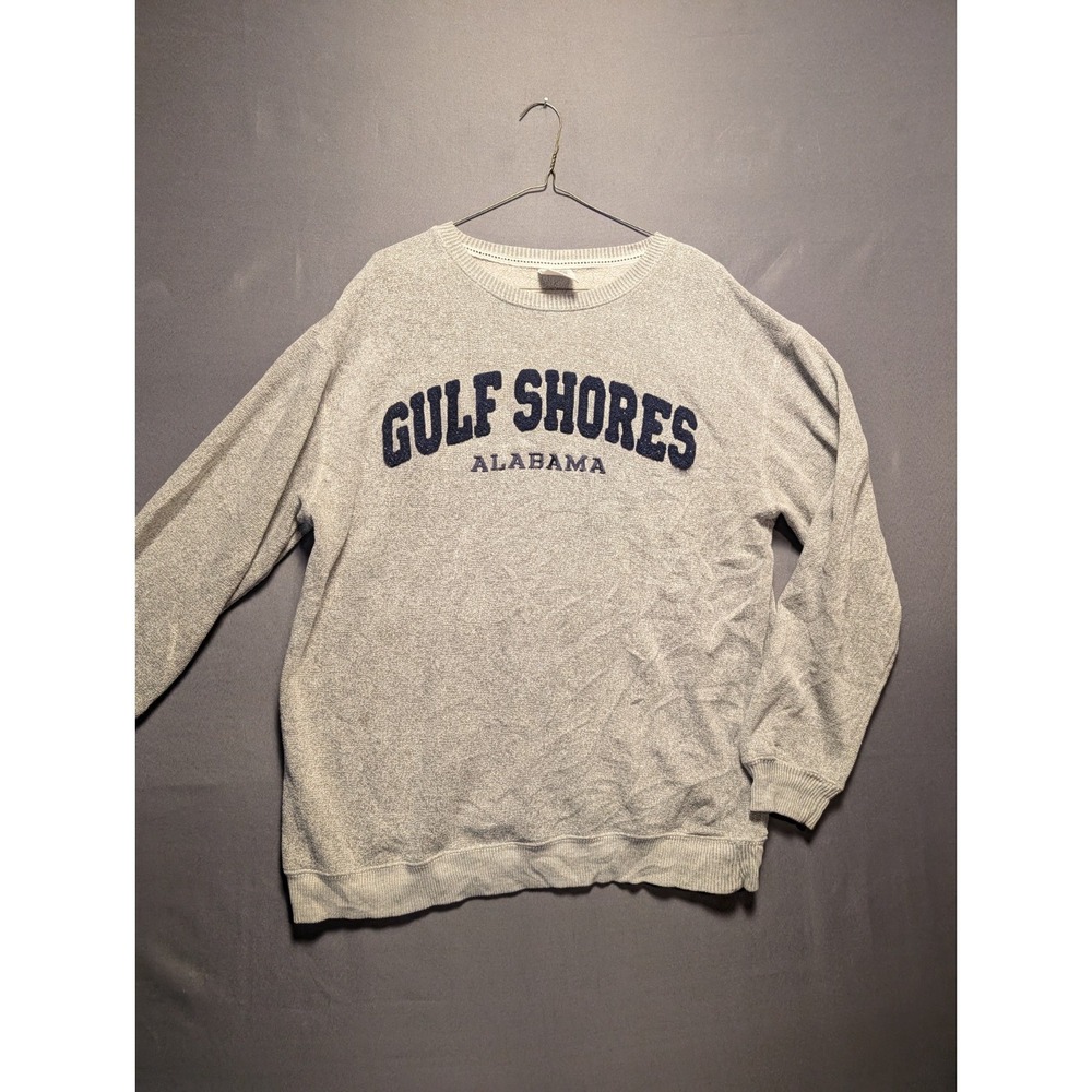 Pacific & Co. Classic Sweatshirt Unisex XL Gray Gulf Shores Alabama Crew Neck